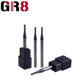 Płaski frez o mikrośrednicy z 2 rowkami